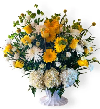 Mourning Light Sympathy Arrangement is a tasteful expression of your condolences and lightens up the room for those mourning and grieving. Sympathy Bouquets and Arrangements made here at Country Charm Floral and Gifts are always made with care and are delivered 7 days a week locally!