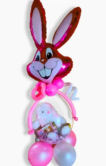 Girls Easter Balloon | Fun ideas for Easter Baskets for Little Girls in 2024, Bunny Balloon Stuffed with Goodies, Candies, and Small Toys! If you're looking for Easter Basket Ideas or Easter Egg Hunt Prizes for toddlers & kids, our Girls Easter Balloon is perfect, and it's already made to order! Hand crafted by Country Charm Floral & Gifts in LaPorte County, IN. Make Easter unforgettable this Easter 2024 with this Easter Bunny Balloon- a creative Easter Basket idea for toddlers & kids, and contains an adorable, soft stuffed Easter Bunny, Easter themed chocolates & candy! You can even request your own personal items be added inside. Same day delivery throughout LaPorte County & New Carlisle, IN and New Buffalo, MI. Have these Easter Bunny Balloons delivered directly to Churches, Homes, Parties, Hospitals and Schools!