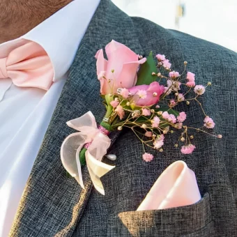 Our Prom Boutonniere is perfect for Formal Dances | A Classic and Elegant Formal Accessory for Men, Worn on the Lapel of a Tuxedo or Suit Jacket. Order Your Prom Boutonniere and Corsage Flowers Today | Local Laporte Florist Shop Providing Flowers for All Occasions, and Delivery 7 Days a Week!