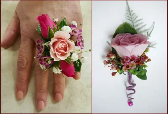Ring Corsage and Boutonniere Set | Stand Out with Our Affordable, Matching Flowers for Prom Night | Local Florist in LaPorte County, Indiana, Delivering Flower Arrangements for All Occasions.