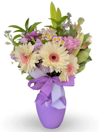Purple Passion Bouquet | Assortment of Fresh, Purple Flowers is Trending Right Now- Making a Perfect Gift for Mother's Day! Fast Local Delivery to LaPorte, IN.